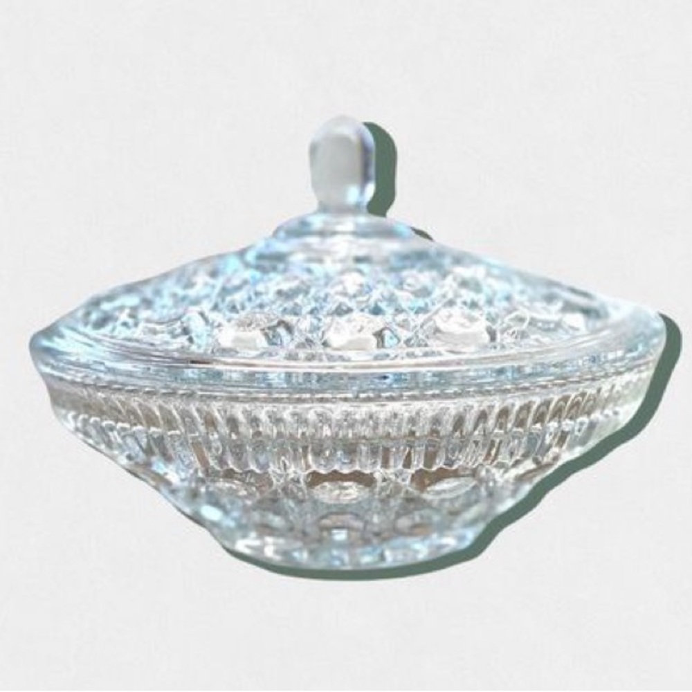 Indiana Glass Windsor Clear Candy Dish, vintage candy dish, candy dish, glass ja